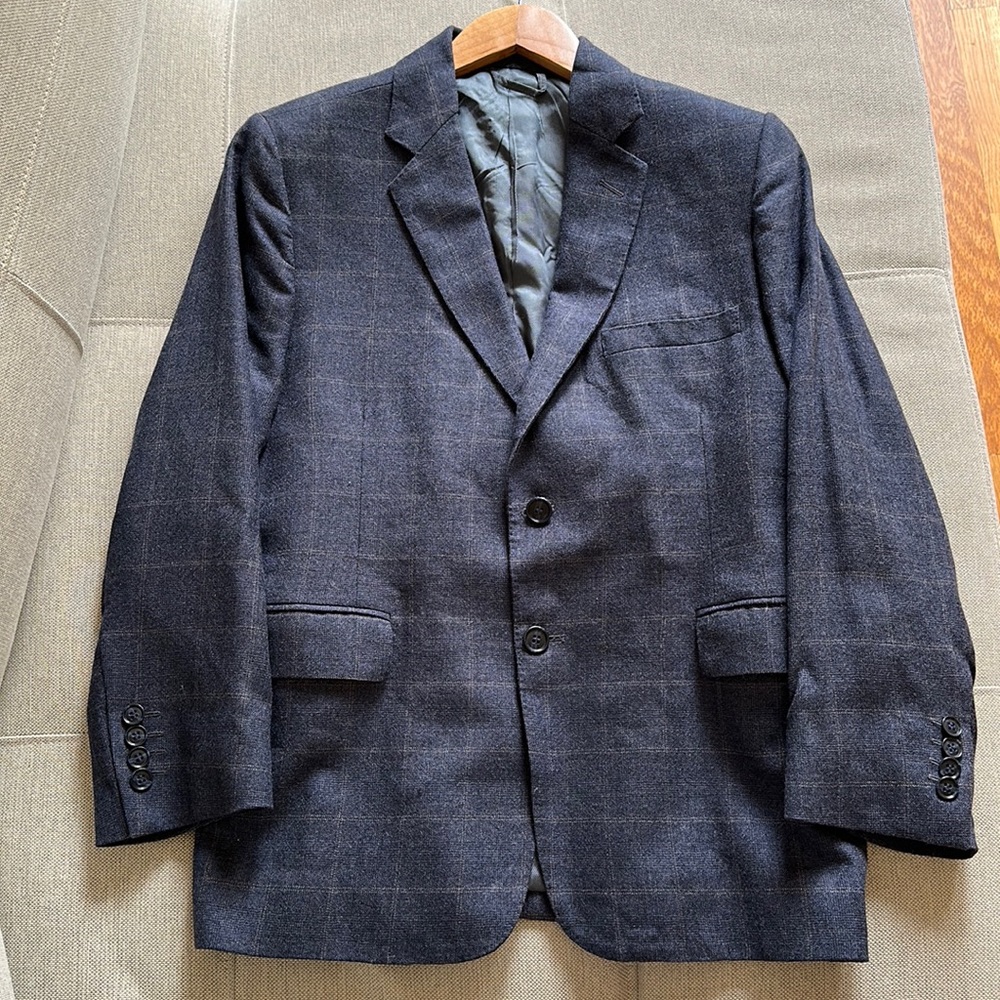 Vintage wool navy blazer